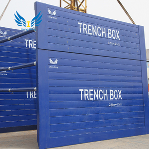 Lianggong ƒe nyonyome deŋgɔ all-steel Q355B trench box trench shoring ɖoɖo na pɔmpi ɖoɖo kple tomekuku